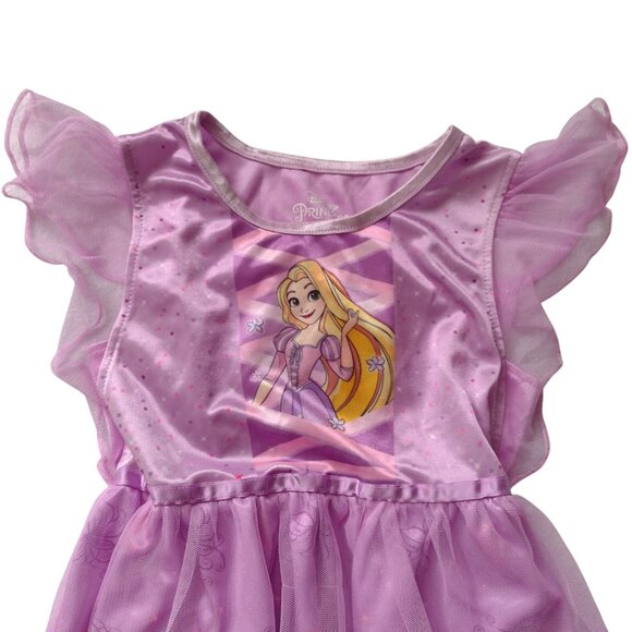 Disney Girls Nightgown Set 6 6X  Frozen Tangled Princess Elsa Rapunzel Dress Up - Picture 2 of 11